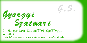 gyorgyi szatmari business card